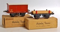 Lot 408 - Hornby 1948 NE No. 1 goods van, bauxite body...