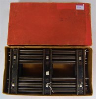 Lot 410 - Hornby 1930-41 6x double track straight rails...
