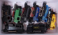 Lot 733 - Eight mixed type Hornby 0-4-0 tank engines...