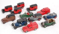 Lot 834 - 12 whitemetal kit built vehicles pre and post...
