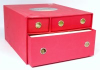 Lot 868 - A Hornby red storage box containing digital...