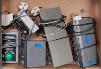 Lot 900 - 6 controllers by H&M and AGW and a Relco track...