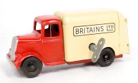 Lot 1233 - Britains 2045, Clockwork Delivery Van, red cab...