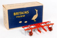 Lot 1248 - Britains Farm Series, 175F, Cultivator, orange...