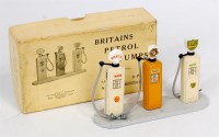 Lot 1252 - Britains No.101V Petrol Pumps set, grey base...