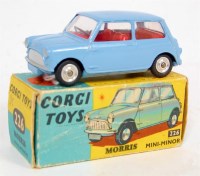 Lot 1624 - Corgi Toys, 226 Morris Mini Minor, pale blue...
