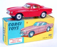 Lot 1629 - Corgi Toys, 228 Volvo P.1800 with red body,...