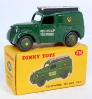 Lot 1940 - Dinky Toys, 261 Telephone Service van, olive...