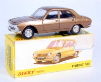Lot 1943 - French Dinky Toys No.1452 Peugeot 504, bronze...