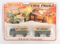 Lot 2319 - Matchbox Two Packs No.TP-15 Military Truck and...