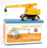 Lot 1948 - Dinky Toys, 571, Coles Mobile Crane, yellow...
