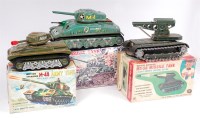 Lot 3166 - Japanese Tinplate Military Tank group to...