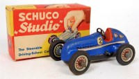 Lot 3169 - Schuco Studio 1050 Racing Car, dark blue body...