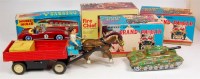 Lot 3188 - Mixed Tinplate Boxed and Loose Toys, 8...