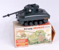 Lot 3198 - Minic Series 2 clockwork Sherman Tank,...