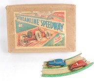 Lot 3199 - Marx Toys (UK) E50 Streamlined Speedway Set,...