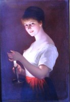Lot 62 - A KPM Berlin porcelain plaque 'The Lady & The...