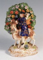 Lot 86 - A Derby porcelain bocage figure, 'The Welsh...