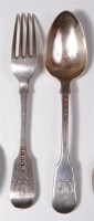 Lot 111 - Four matched pairs of early Victorian silver...