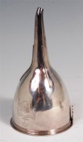 Lot 163 - A George III silver wine funnel, with liner,...