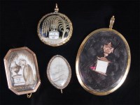 Lot 187 - Four various Georgian and later mourning...