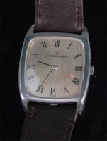 Lot 192 - A Universal Geneve steel cased gents...