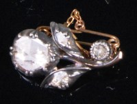 Lot 202 - A 19th century gold backed and diamond set...