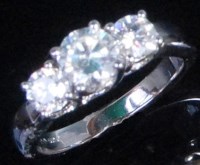 Lot 208 - A contemporary 18ct white gold and diamond...
