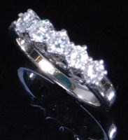 Lot 209 - A contemporary 18ct white gold and diamond set...
