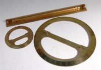 Lot 297 - An S&S Ltd brass 360° protractor, with arc...