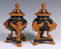 Lot 301 - A pair of early 19th century bronze and ormolu...