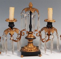 Lot 302 - A mid 19th century bronze and ormolu twin...