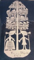 Lot 305 - A folio of Georgian paper cuttings, love...