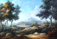 Lot 379 - W Kivar - Extensive Italianate landscape, oil...
