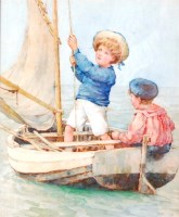 Lot 420 - Early 20th century English school - Children...