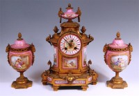 Lot 440 - A mid 19th century French gilt bronze and...