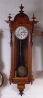 Lot 448 - A circa 1900 Vienna walnut cased droptrunk...
