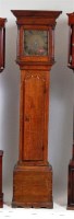 Lot 452 - An 18th century oak longcase clock, the square...