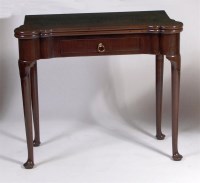 Lot 476 - An early George III mahogany card table,...
