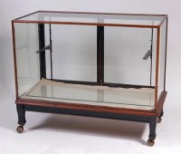 Lot 481 - A mahogany shop counter, of rectangular form,...