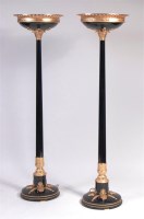 Lot 497 - A pair of French Empire style gilt brass and...