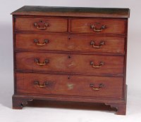 Lot 509 - A George III mahogany squarefront chest, of...