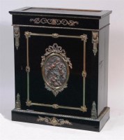 Lot 510 - A French Napoleon III ebony veneered side...