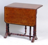 Lot 520 - A circa 1900 burr walnut topped Sutherland...