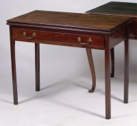 Lot 522 - A George III mahogany tea table, having a fold-...
