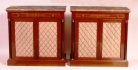 Lot 525 - A pair of Dixon of Ipswich mahogany marble...