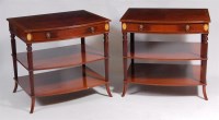 Lot 526 - A pair of Dixon of Ipswich mahogany three tier...