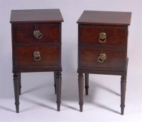 Lot 564 - A pair of 19th century mahogany pot cupboards,...