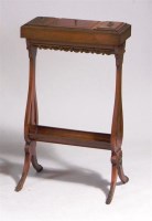 Lot 567 - A circa 1900 French faded mahogany teapoy?,...