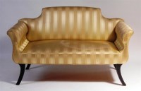Lot 571 - A Regency ebonised framed settee,...